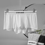 2-Pack Men's Threaded Large Pouch U-convex Sweat-absorbent Breathable Thin Sports Boxer Pants