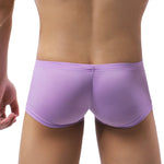 2 Pack Men's Soft U-Pouch Sexy Breathable Solid Color Trunks