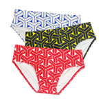 Men's 3D Pouch Printed Fitness Swim Briefs
