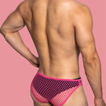 2 Pack Men's Low Waist Sexy Mesh Breathable Sports Transparent Briefs