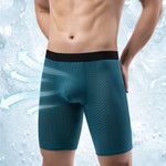 3 Pack Men’s Anti-chafing Mesh Long Boxer Briefs