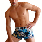 2 Pack Men's Ultra-Soft Cotton Playful Prints Mid-Rise Trunks
