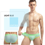 2-pack Men's Breathable Mesh Briefs with U-shaped Convex Pockets
