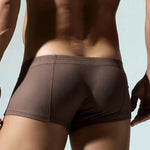 2 Pack Men's Soft Solid Color Simple Comfortable Breathable Trunks