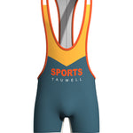 Men's Stretch Fit Gym & Running Anti-Odor Seamless Wrestling Singlet Bodysuit