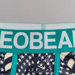 2 Pack Men's Statue of Liberty Print Comfortable and Breathable Trunks