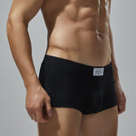 2 Pack Men's Low-Rise Solid Breathable Cotton Trunks