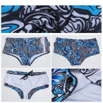 Men's Quick-Dry Low-Rise Alphabet Print Swim Briefs