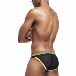Men's Color Fabric Elastic Waistband Bikini