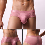 3 Pack Men's Quick-Dry Mesh Low-Rise Briefs