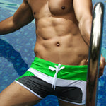 Men's Trendy Color-Block Beach Swim Shorts & Trunks