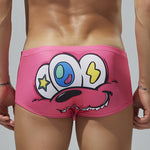 2 Pack Men's Cartoon Print Low-Rise Trunks – Seamless & Lightweight Fit