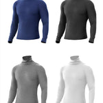 Men's Mid-high Collar Warm Cold-proof Long-sleeved Bottoming Shirt
