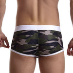 2 Pack Men's Camouflage Print Mesh Supportive Fit Touch-Free Soft-Touch Trunks