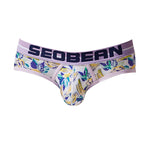 2 Pack Men's Stylish Prints Skin-Friendly & Stretch Fit Briefs