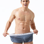 2 Pack Men's Low-Rise Mesh Breathable Home Comfort Antibacterial Trunks