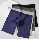 2 Pack Men's Ice Silk Anti-Chafing Quick-Dry Seamless Midway Briefs