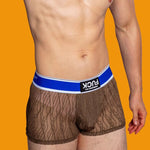 3 Pack Men's Lace Mesh Quick-Drying Breathable Solid Color Trunks