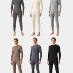 Men's Ultra-Soft Modal Second-Skin Warm-Touch Solid Color Cozy Thermal Sets