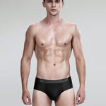 4 Pack Breathable Ice Silk Antibacterial Men's Briefs