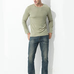 Men's Double-sided Modal Long-sleeved Solid Color T-shirt
