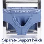 FreeLonger Men’s Soft Cotton Support Pouch Trunks