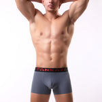 3 Pack Men's Striped U-Pouch Low-Rise Breathable Slim-Fit Trunks