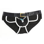 Zipper Belt Printed Cotton Pouch Briefs