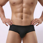 3 Pack Men's Cotton Solid U-Shaped Pouch Briefs