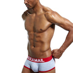 2 Pack Men's Breathable Cotton Skin-Friendly Sexy Low-Rise & Revealing Jockstraps