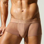 3 Pack Men's Striped Mesh Trunks with Comfort Pouch