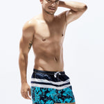 Men's Trendy Printed Sporty Cut Odor-Control Cooling Board Shorts