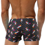 Men's Bold Prints Quick-Dry Fabric Seamless Comfort Swim Shorts & Trunks