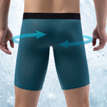 3 Pack Men’s Anti-chafing Mesh Long Boxer Briefs
