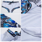 Men's Quick-Dry Low-Rise Alphabet Print Swim Briefs