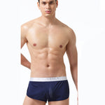 2 Pack Men's Low-Rise Mesh Breathable Home Comfort Antibacterial Trunks