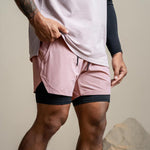 Men's Outdoor Sport Quick-Dry Breathable Double-Layer Activewear Shorts
