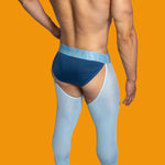 Men's Low-Waist Sexy Hollow Silk-Smooth Semi-Transparent Thermal Pants