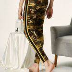 Men's Camouflage Cotton Long Johns with Side Stripes