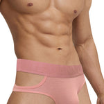 Men’s Ribbed Cutout Stretch Cotton Briefs