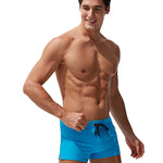 Men's Zippered Pocket Design Moisture-Wicking Swim Shorts & Trunks