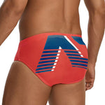2 Pack Men's Trendy Prints U-Pouch Low-Rise Skin-Friendly Swim Briefs