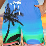 Men's Moisture-Wicking Bold Prints Sporty Cut Board Shorts