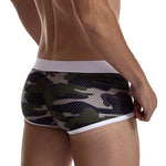 2 Pack Men's Camouflage Print Mesh Supportive Fit Touch-Free Soft-Touch Trunks