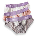 3 Pack Men's Ice Silk Breathable Mesh Low-Rise Classic Briefs