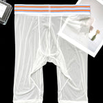 Men's Semi-Transparent Sexy Sporty Seamless Comfort Stretch Midway Briefs