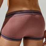 2 Pack Men's Spliced Color Trunks with Functional Fly