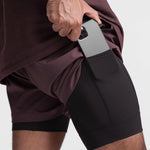 Men's Quick Dry Athletic Shorts With Phone Pockets