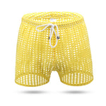 2 Pack Men's Mesh See-Through Shorts with Drawstring Waist