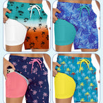 Men's Lightweight & Airy Quarter-Length Swim & Walk Quick-Dry Loose Fit Board Shorts
